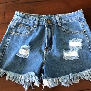 Denim shorts